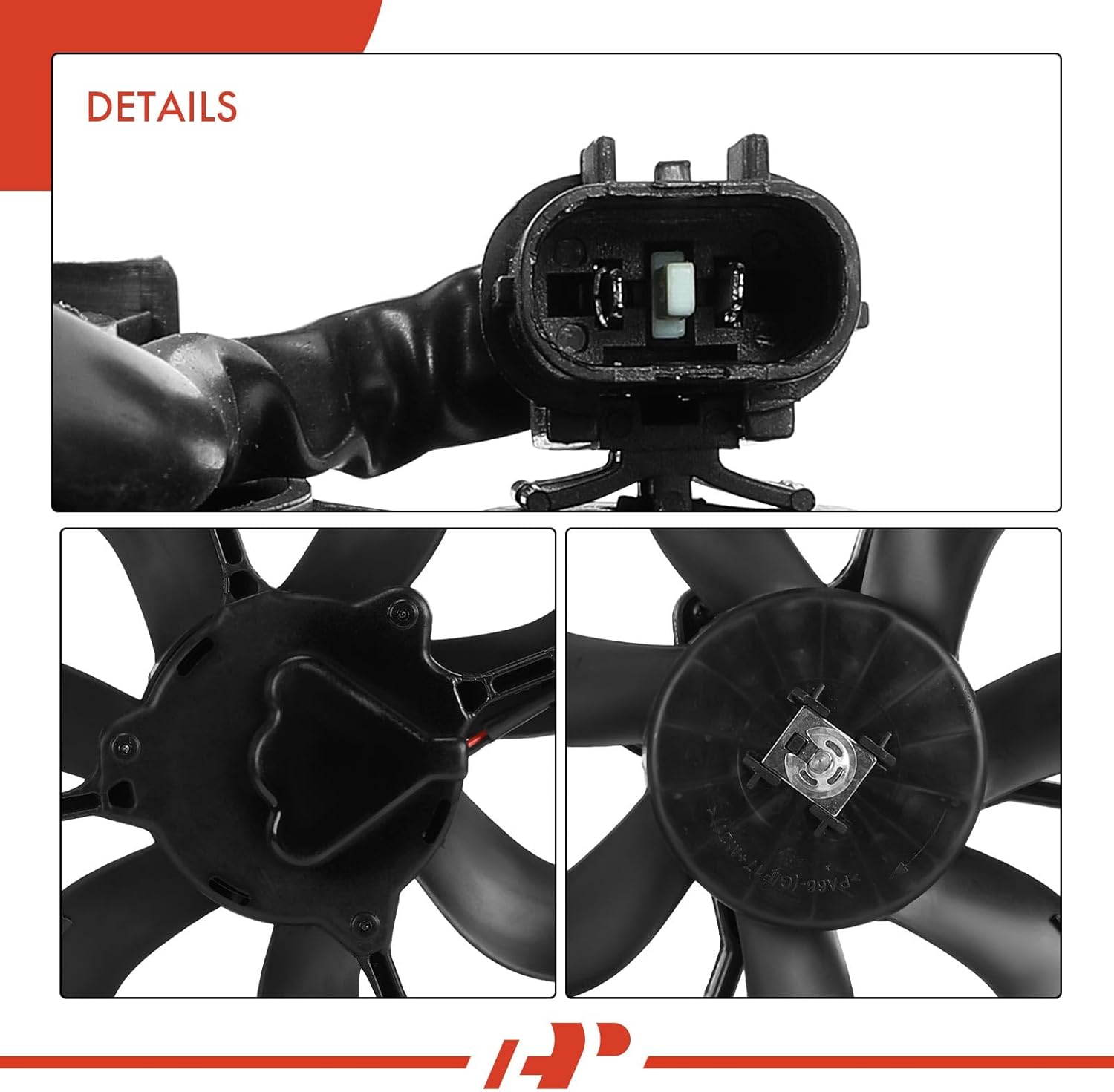 A-Premium A/C Condenser Fan Assembly Compatible with Select Kia Models - Amanti 2004 2005 2006, 3.5L - Replace# 977303F000