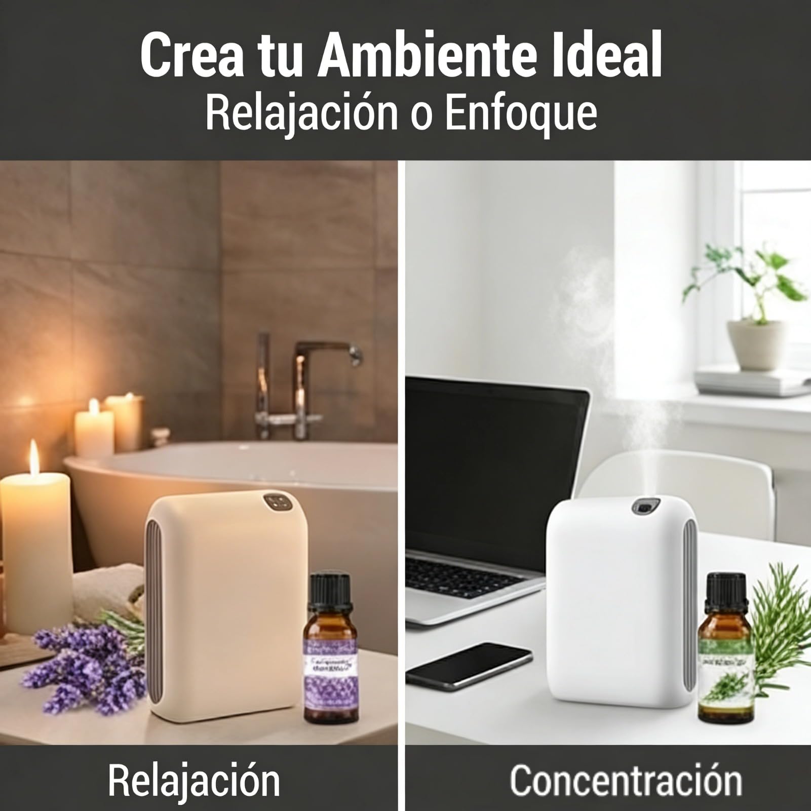 Difusor de aromas inteligente para el hogar: función de temporizador automático, control mediante aplicación, difusor de aromas relajantes, apto para uso doméstico, capacidad de 200 ml.