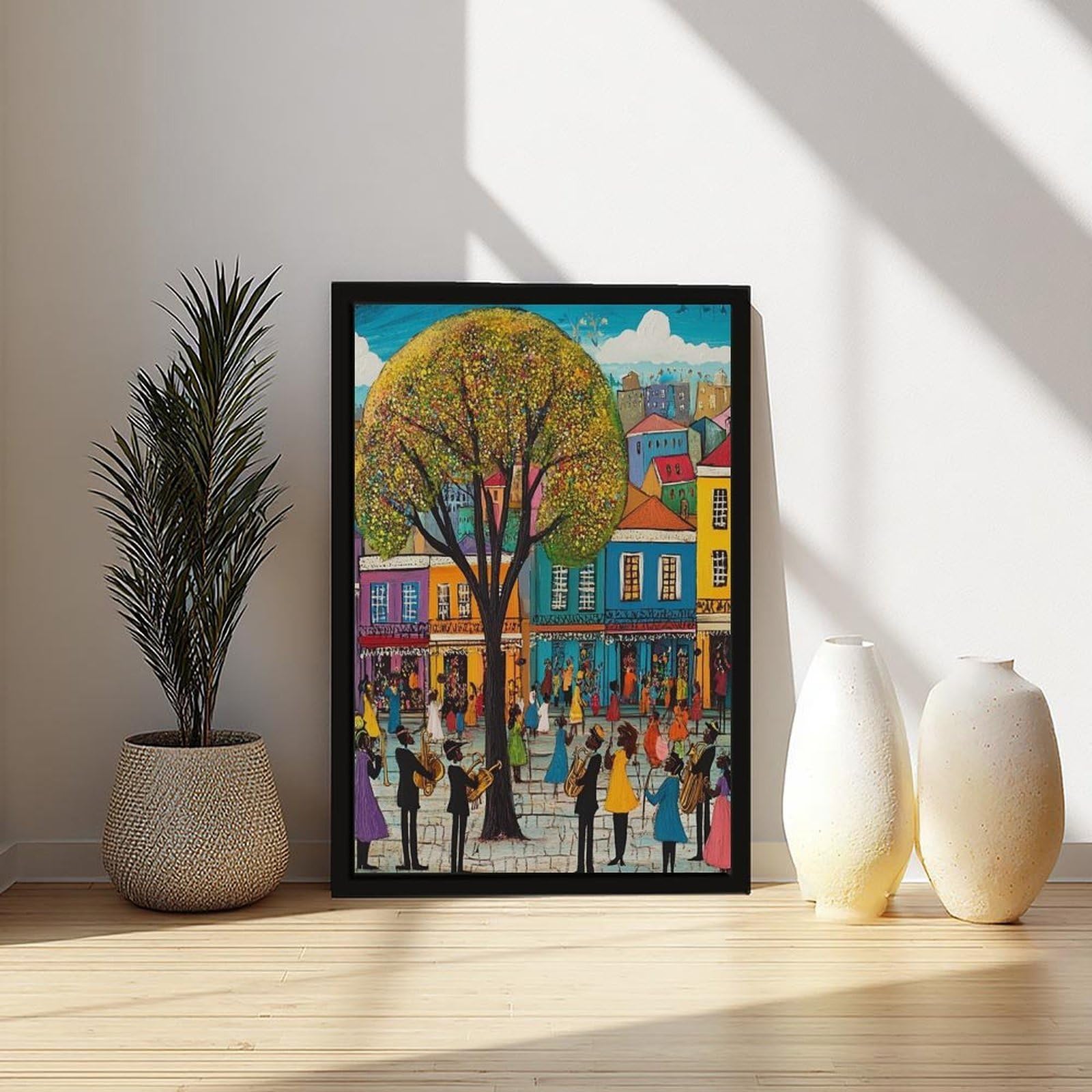 LXWNZE Festival del Mardi Gras, poster su tela colorato con scena di festival, decorazione per camera da letto, ufficio, stanza, regalo, 40,6 cm di lunghezza x 61 cm di larghezza
