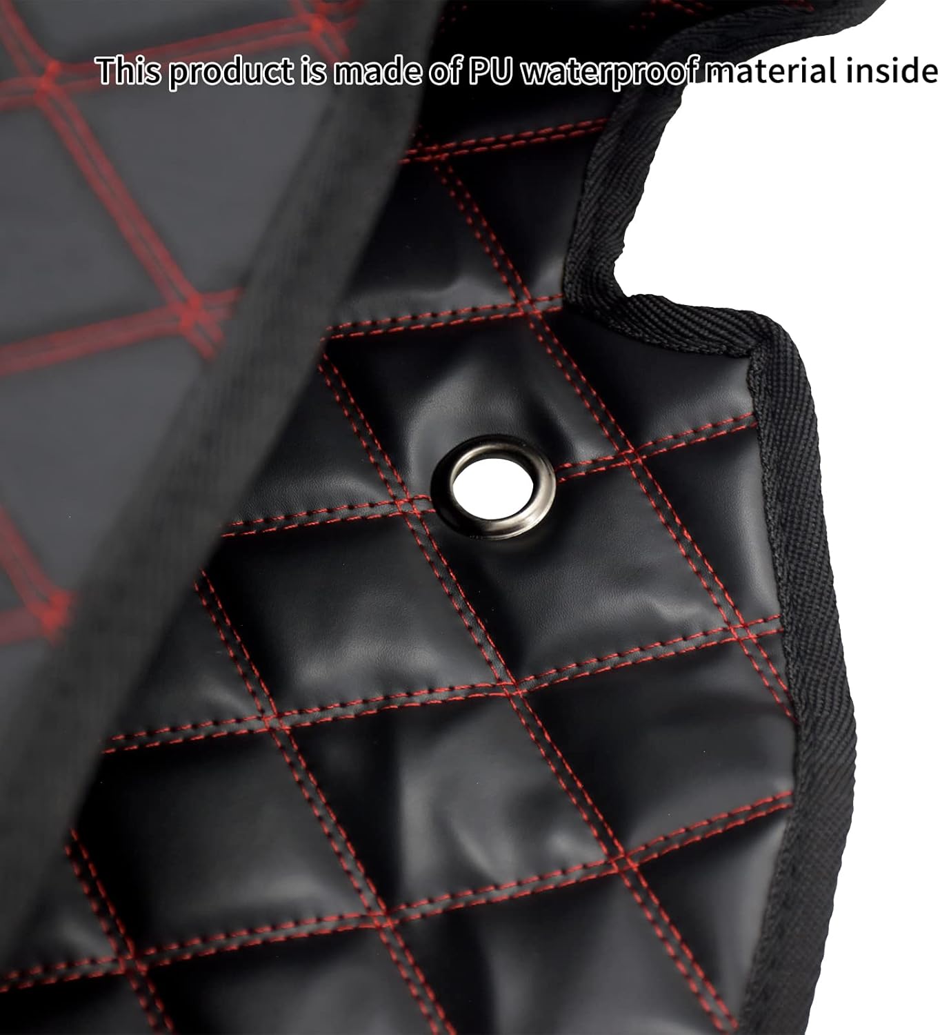 Motorcycle Drop-in Saddlebag Liners Non-Stretched Non-Tapered Fits for Harley Facotry Saddlebag Bottoms Touring Road King Road Glide Street Glide Electra Glide 2014-2023 Red Stitching