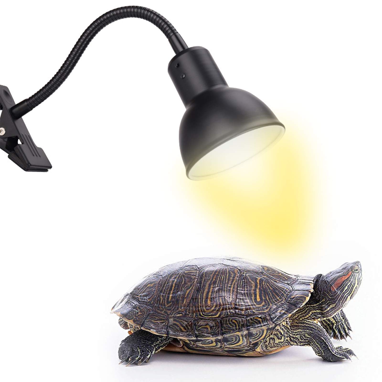 Lámpara para Reptiles, Tortuga, Basking Iluminación De Calor,Pinza Giratoria De 360 Grados Y Fuente De,Suplemento De Calcio, Esterilización para Reptiles/Mesa De Tortuga/Acuario