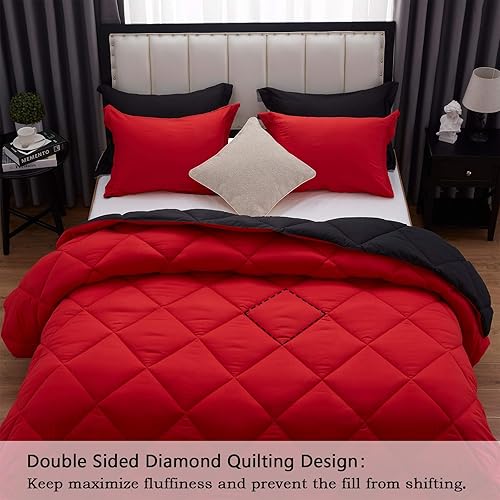 Miniatura 4 de NexHome - Juego de edredón acolchado y reversible para cama individual de material suave e hipoalergénico