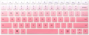 Keyboard Skin Compatible with Microsoft Surface Laptop 6/5/4 13.5" & 15", Microsoft Surface Book 3 13.5 & 15 inch, Surface Laptop Studio 14.4 Pink Ombre