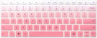 Keyboard Skin Compatible with Microsoft Surface Laptop 6/5/4 13.5" & 15", Microsoft Surface Book 3 13.5 & 15 inch, Surface Laptop Studio 14.4” (Pink Ombre)