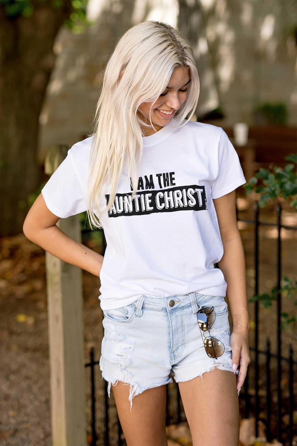 Cool Funny Favorite Aunt Auntie Womens Graphic T Shirt Tees