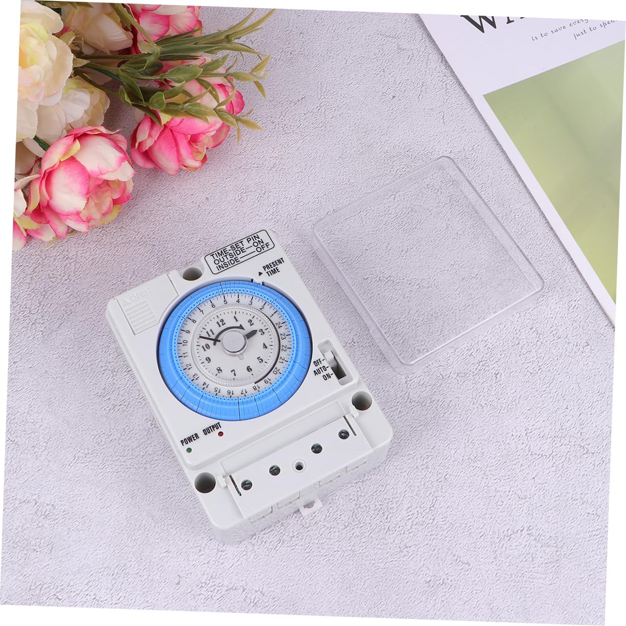 Sosoport Temporizador Mecánico Industrial para Cocina Diseño Simple, Material Pc Blanco, Fácil de Usar y Preciso para Hornear Pasteles y Control