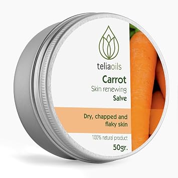 Carrot Salve - Natural And Certified Organic - For Dry And Sensitive Skin - Reduces Wrinkles, Improves Skin General Health - Everyday Cleanser And Moisturizer 1.70 Oz / 50ml