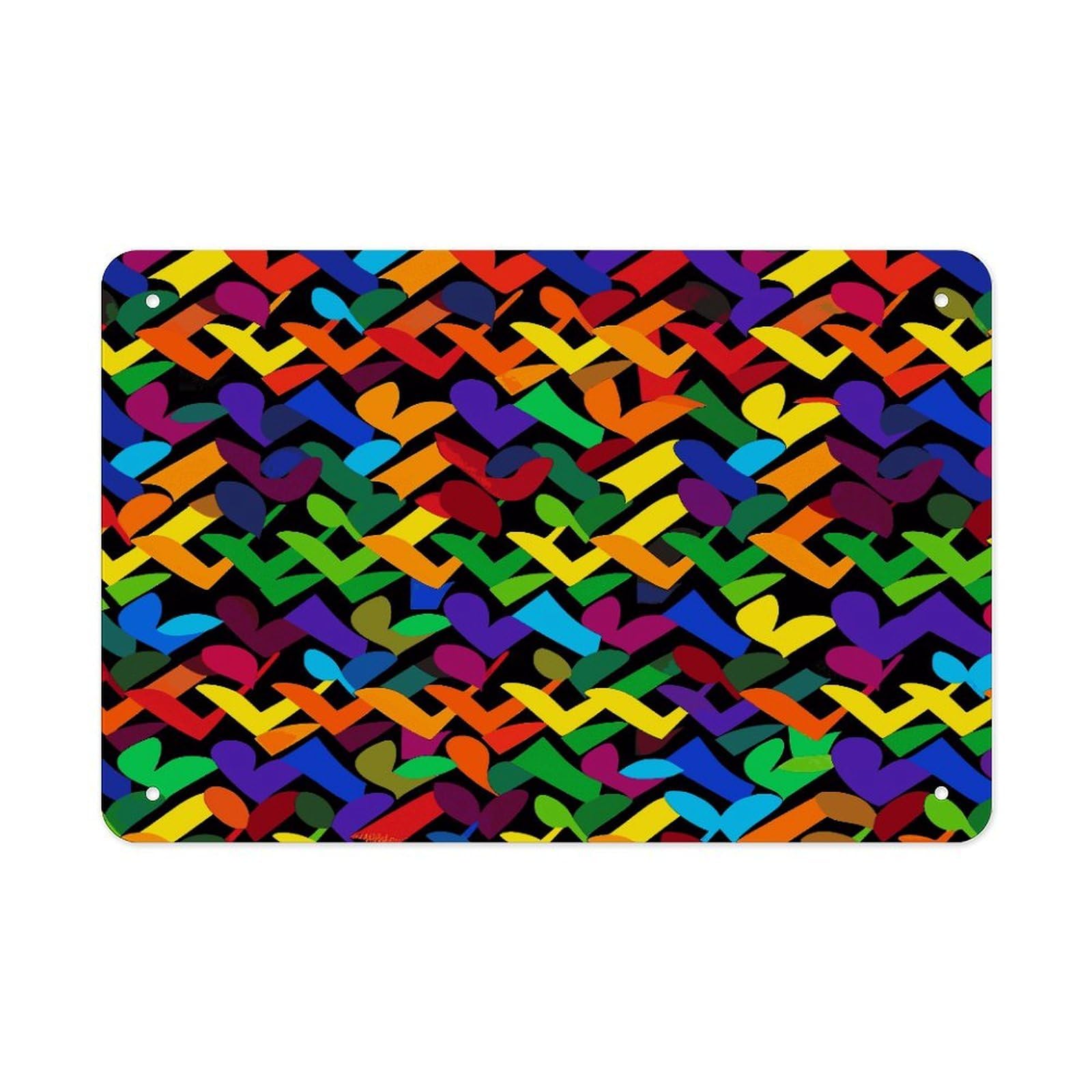 Fekiloot Style Gay Pride Rainbow Metal Signs Wall Art Tin Sign