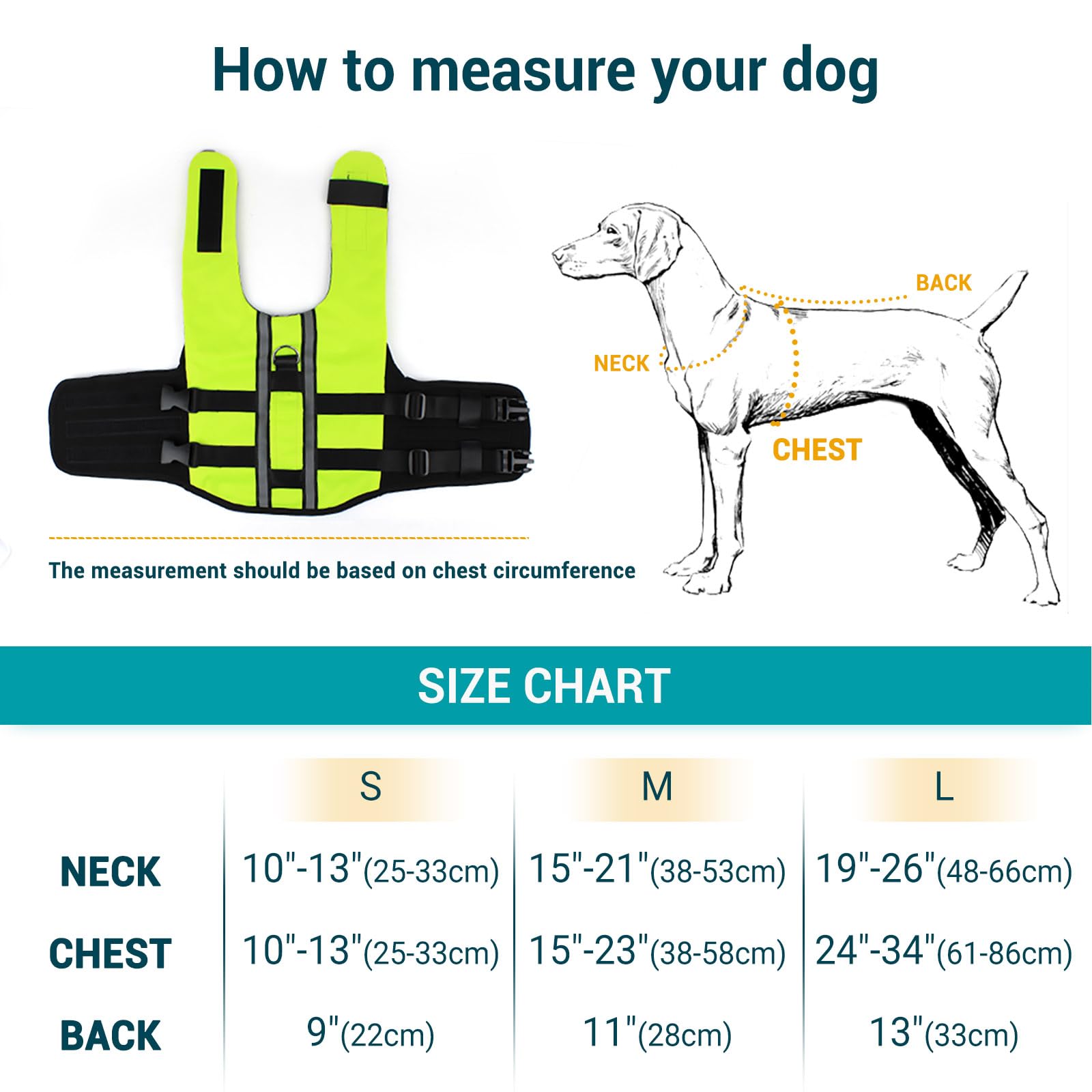 Namsan Giubbotto di Salvataggio per Cani Regolabile Salvagente Cane con Striscia Riflettente Verde - M