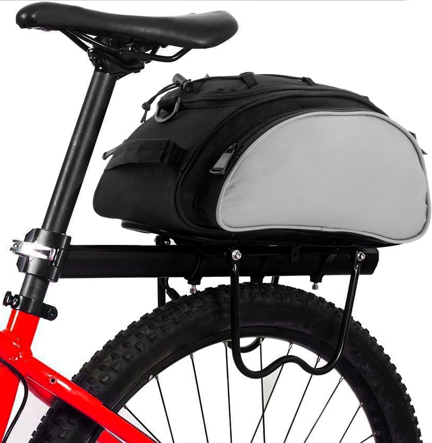 Bicycle Rack Bag Rear Seat Trunk Bag Bike Cargo Bag, Cycling Luggage Bag Shoulder Bag Bike Pannier Outdoor Sports Bag, Bike Carrier Bag Multi Sports Travel Bag Bicycle Trunk Pack for Commuter Outdoor