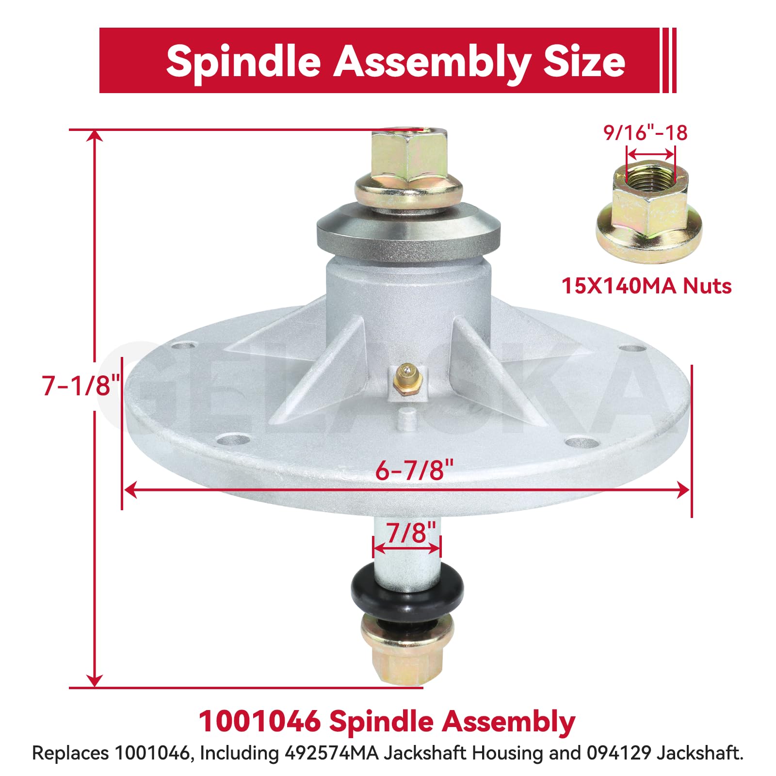 Amazon.com : GELASKA 2 Pack 1001046 Spindle Assembly Replaces