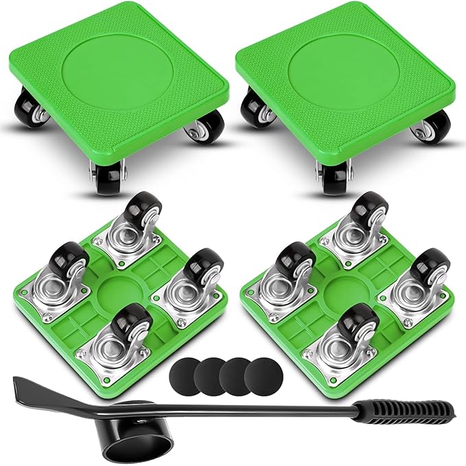 Furniture Mover Dolly with Lifter, 4 Wheel Furniture Dolly 800 LB Load