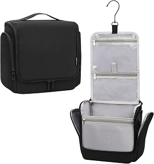 Relavel Hanging Toiletry Bag for Men and Women, Travel Toiletries Bag Water-resistant Large Makeup Cosmetic Organizer Storage, Shaving Dopp Kit Shower Bathroom Hygiene Bags, Carry-on Travel Essentials