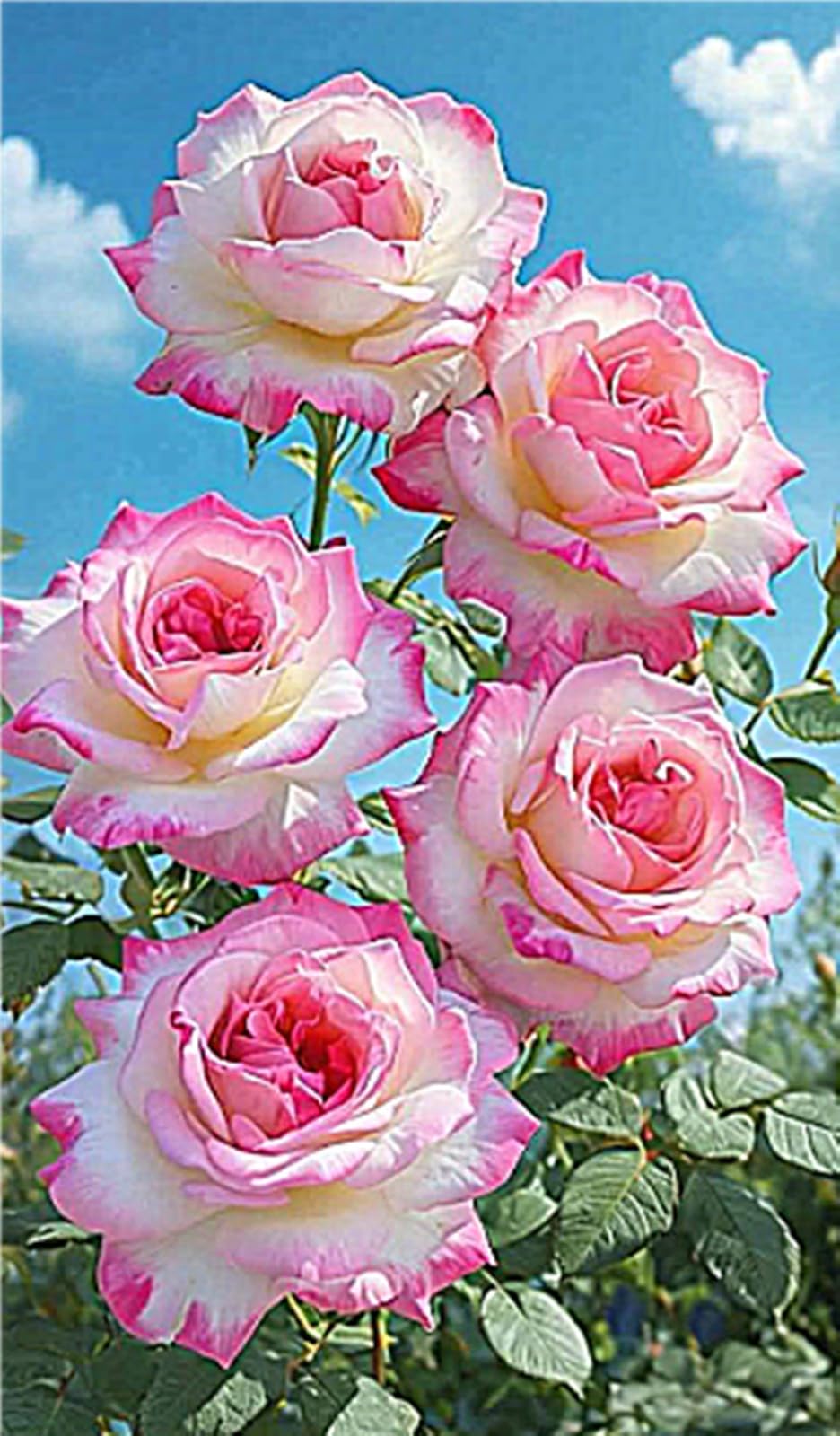 Eleganza Bulbi di Rosa - Perenne, Colori vivaci, Bassa Manutenzione, Decorazione d'Interni-5 Bulbi-C