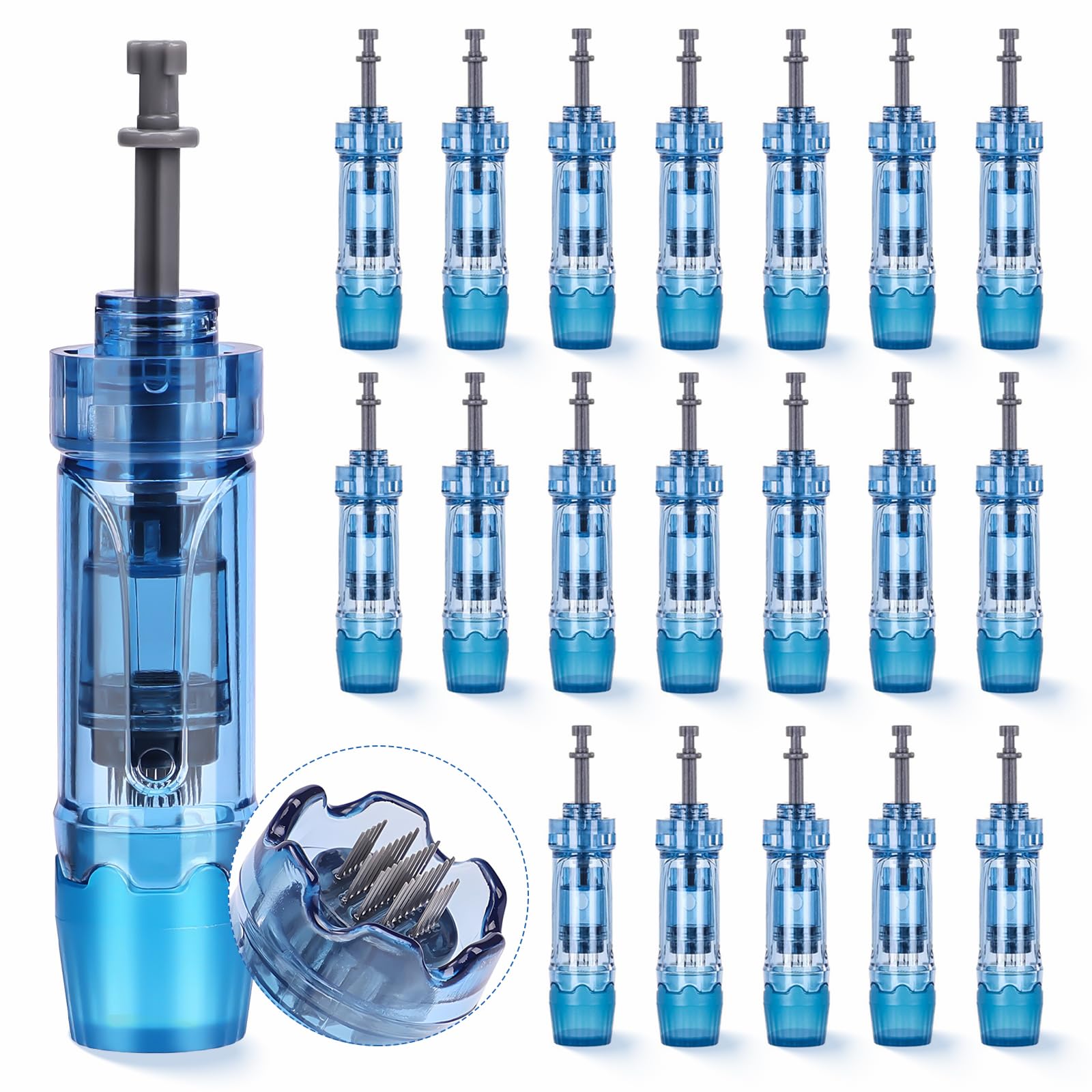 Dermapen M8S Cartucce 36 Pins, 20 Pezzi Microneedling Cartridges per Derma Pen Ultima M8S A8S A9, Punte di Ricambio Monouso Autentiche per Cartucce di Aghi per Microneedling Accessori (36 Pin, 20 Pcs)