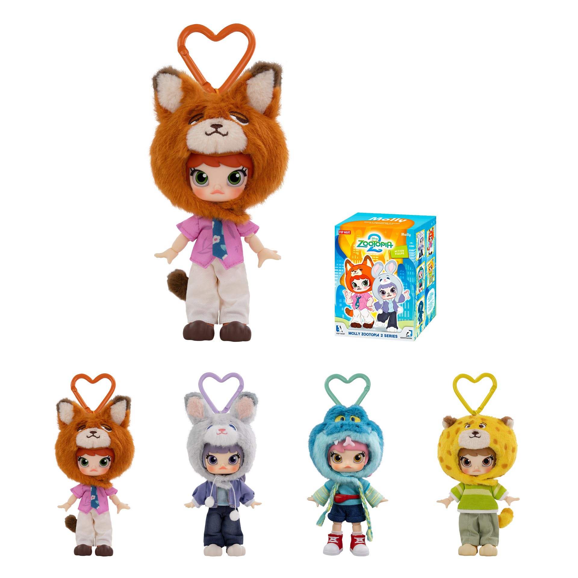 POP MART Molly Zootopia 2 Series 1/12 Action Figure BJD Doll, Toys