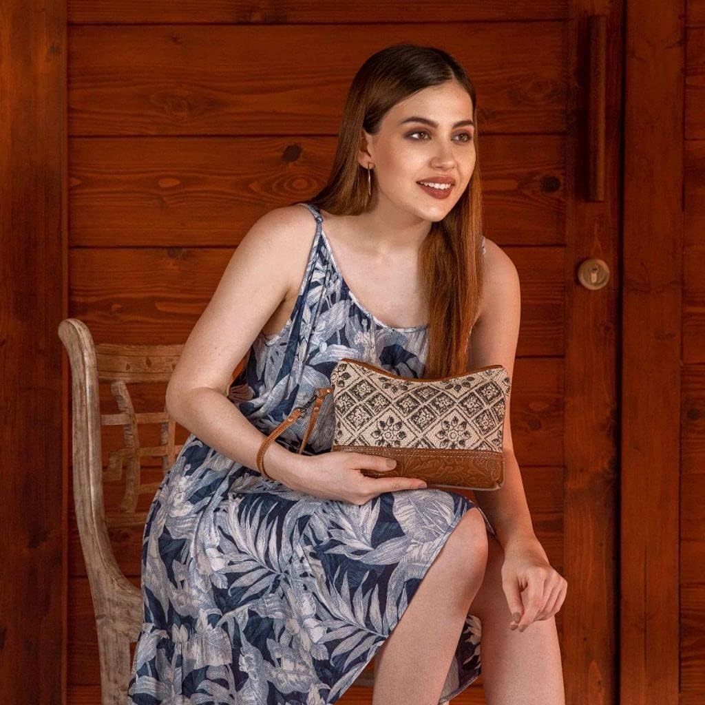 Myra Bag Design Play Pouch Upcycled Cotton & Leather S-2915 - Image 2