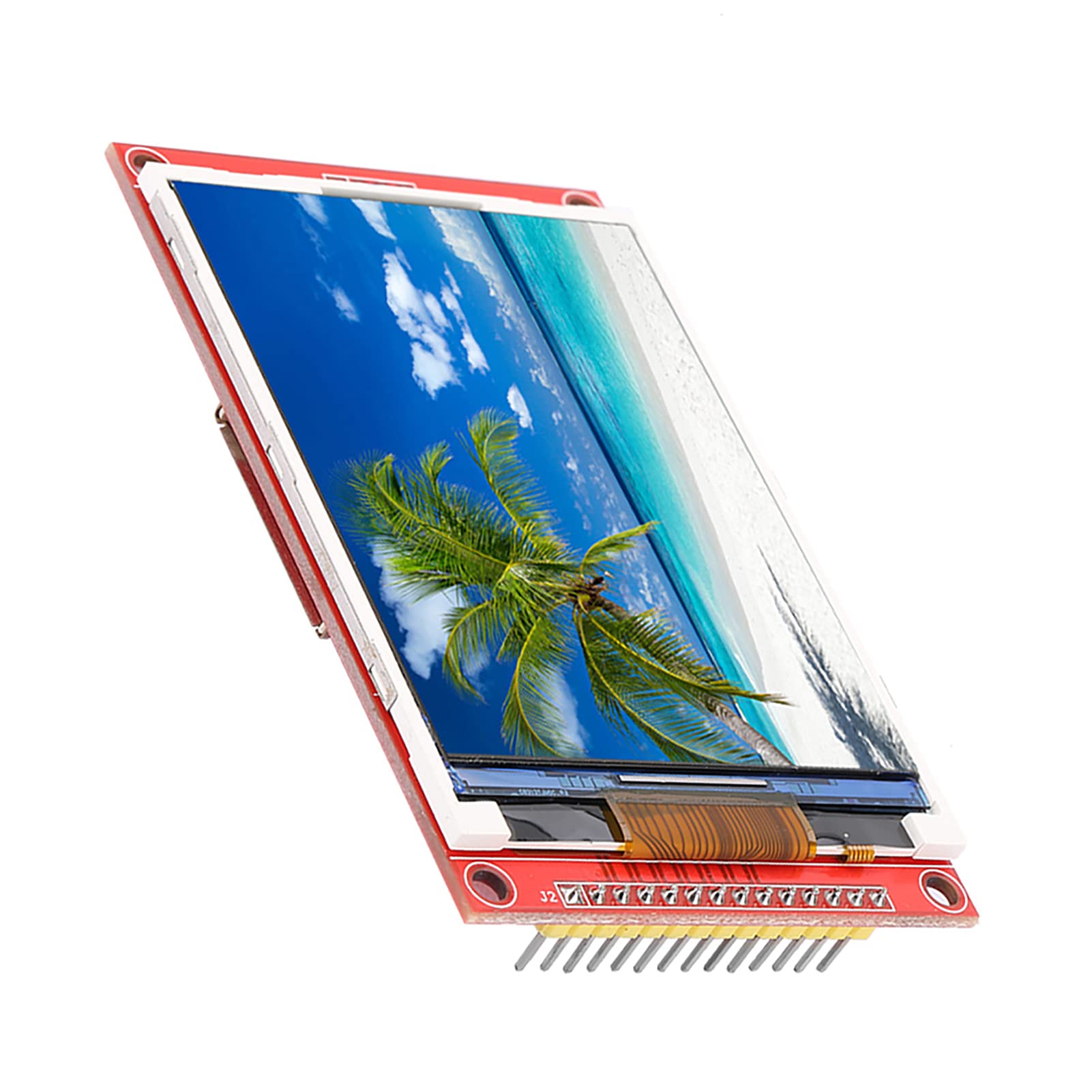 3,2-Zoll LCD-TFT Display Modul 240x320 Mit Touch – SPI-Anschluss, Inkl. SD-Kartenhalter