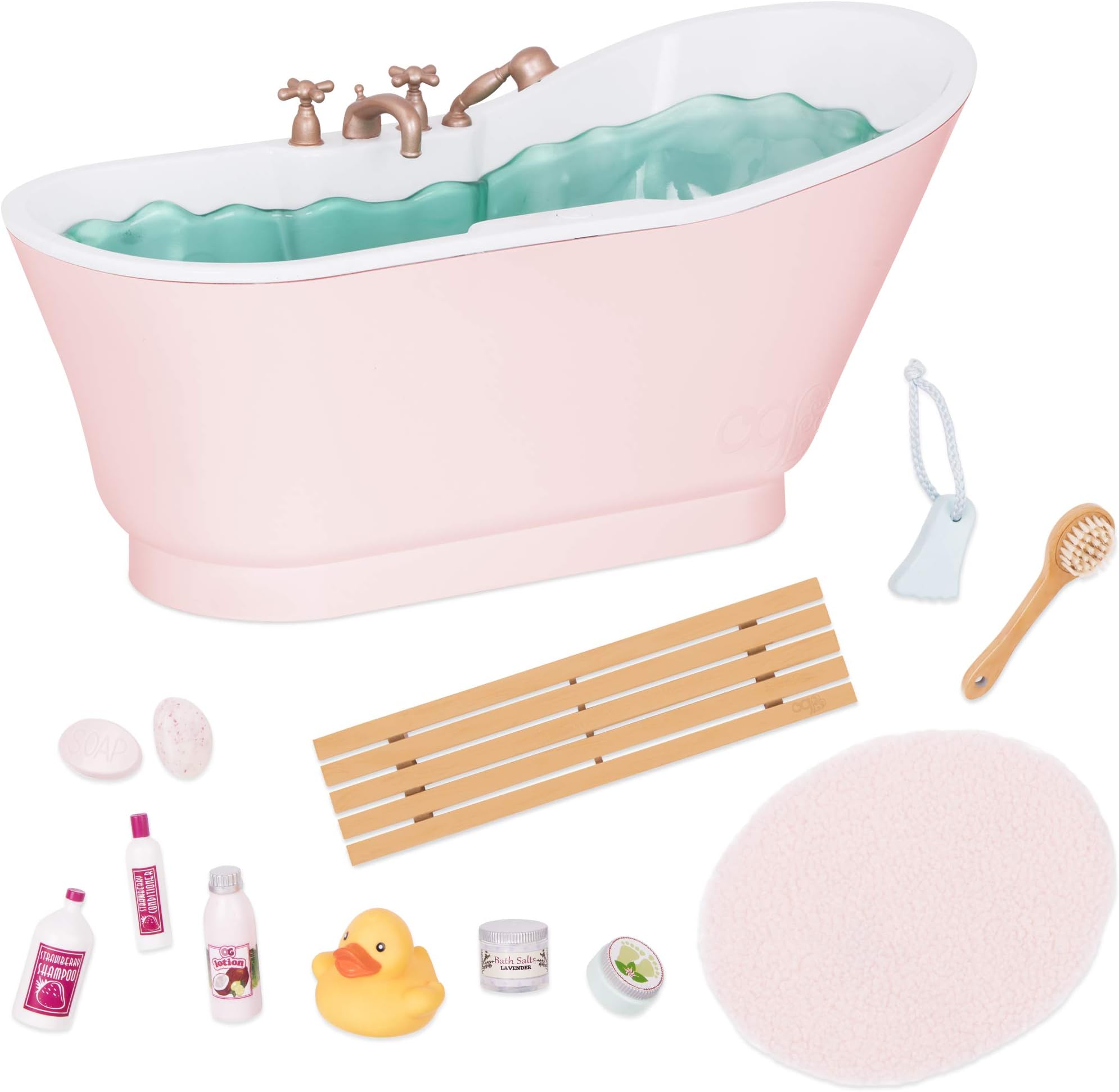 Our Generation - Bath & Bubbles Set - 18-Inch Doll Accessories - Bathtub Set - Water Sounds - Pretend Play - Toy for Kids 3 Years +
