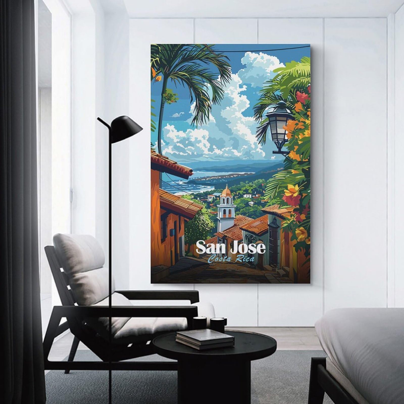 Junmoney San Jose, Costa Rica Canvas Art Print 24x36inch(60x90cm), for Art Walls, Layered Displays Or Homes, Decorative Artwork with Flexible Styling