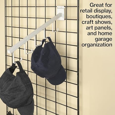 SSWBasics 2' x 4' Wire Grid Panel in Sleek Black - Sturdy Black Grid Wall Panels - Versatile Wire Gridwall Panel for Retail Display, Home Organization, and Wall Panel Decoration - Durable and Stable