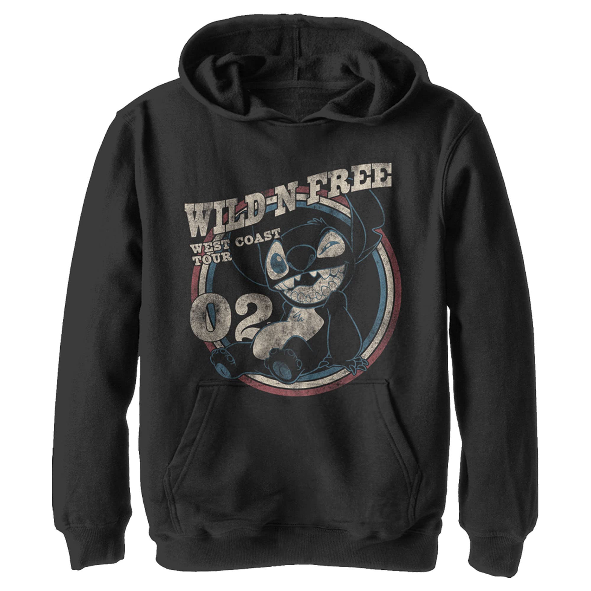 Disney Lilo & Stitch - Americana Circle YTH Hoodie Black 5/6