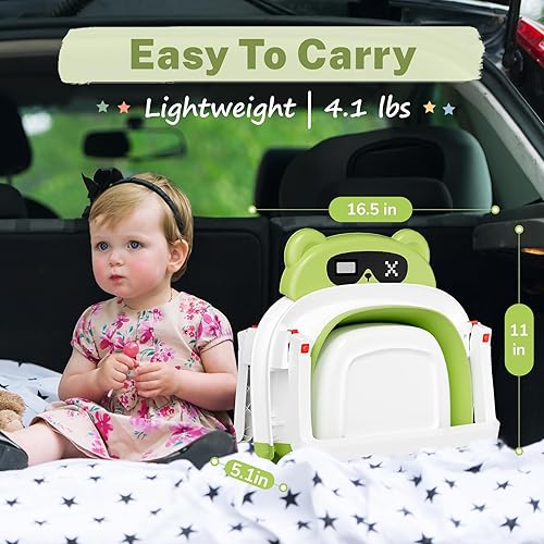 Vista 12 de AVIDOR Bañera para bebé, bañera plegable para recién nacidos a niños pequeños, bañera esencial duradera, bañera portátil de viaje con cojín suave