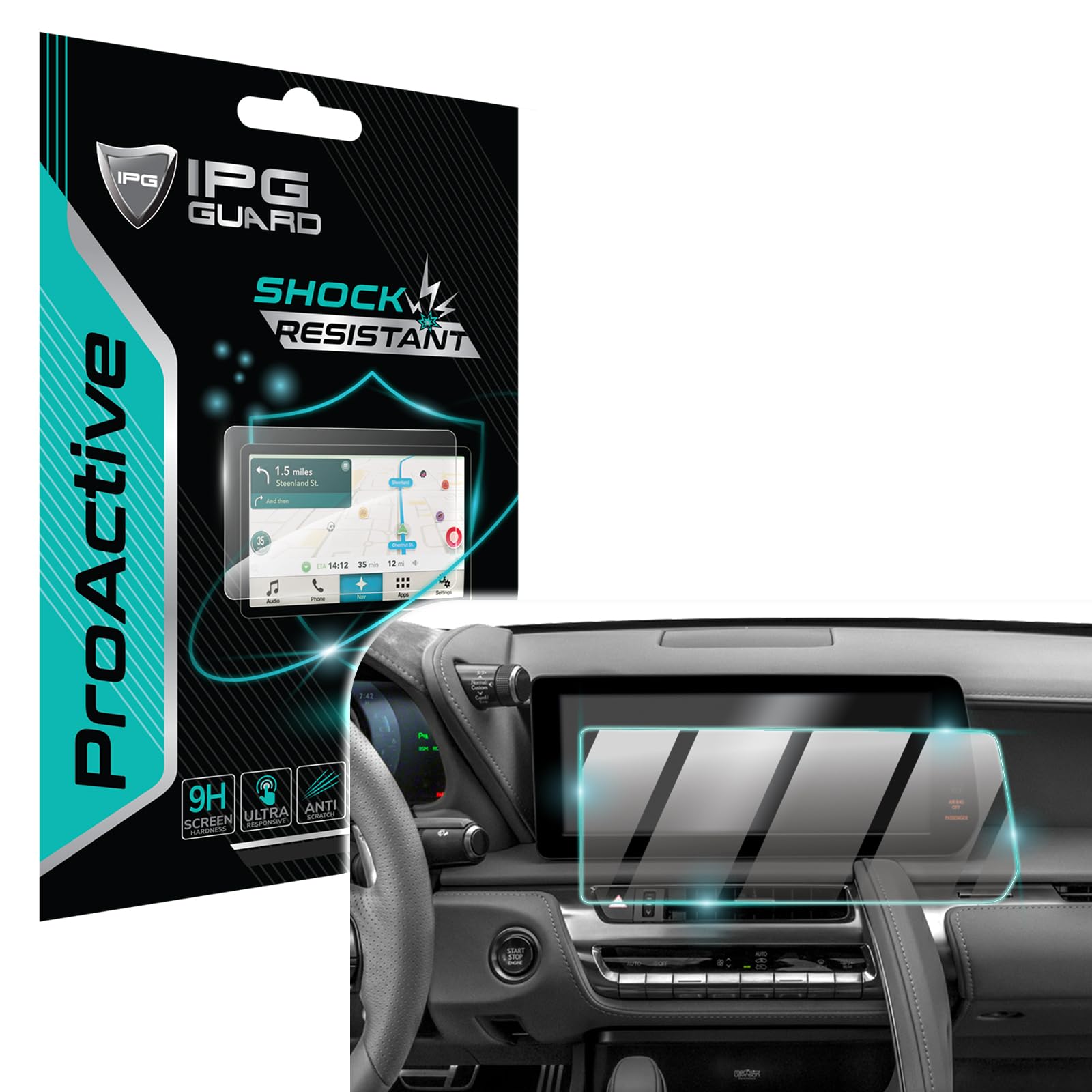 Photo 1 of IPG ProActive Screen Protector for Lexus LC/LC500 12.3" Navigation Display