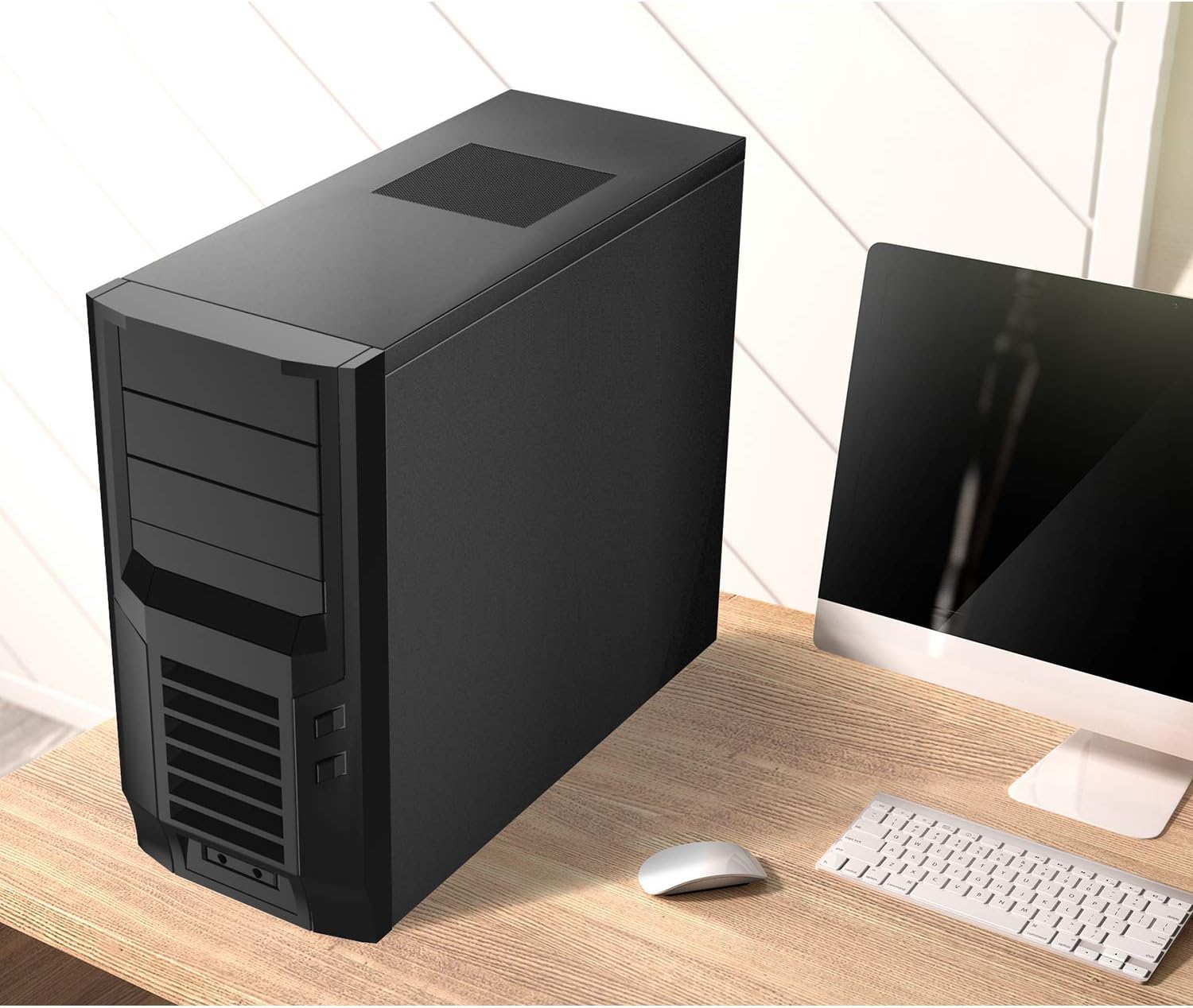 MoKo 120 * 240mm Dust Filter for Computer Cooler Fan, [2 Pack] Magnetic Frame PC Fan Dust Mesh PC Cooler Filter Dustproof PVC Cover Computer Fan Grills - Black