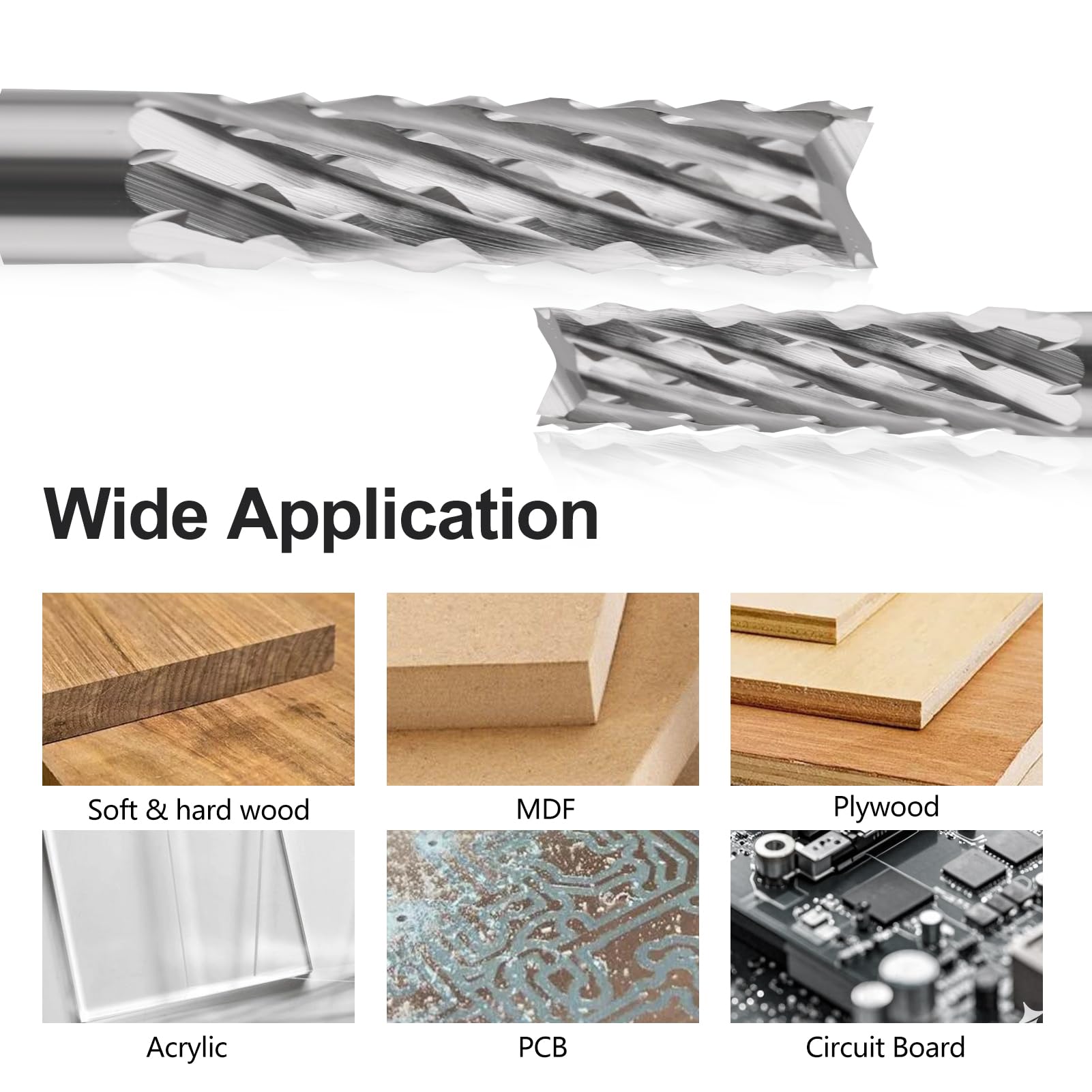0,5 mm Schaftfräser CED Hartmetall Schaftfräser Gravierfräser CNC-Fräser für PCB-Maschine, 10 Stück