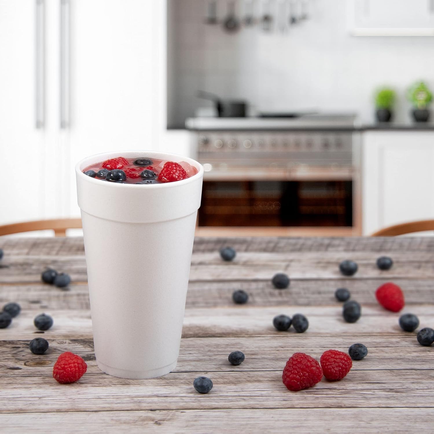 DART 20J16 3.7" Top and 2.4" Bottom Diameter, 6.1" Height, 20 Oz Big Drink Foam Cup (Case of 500), White: Disposable Cups: Industrial & Scientific