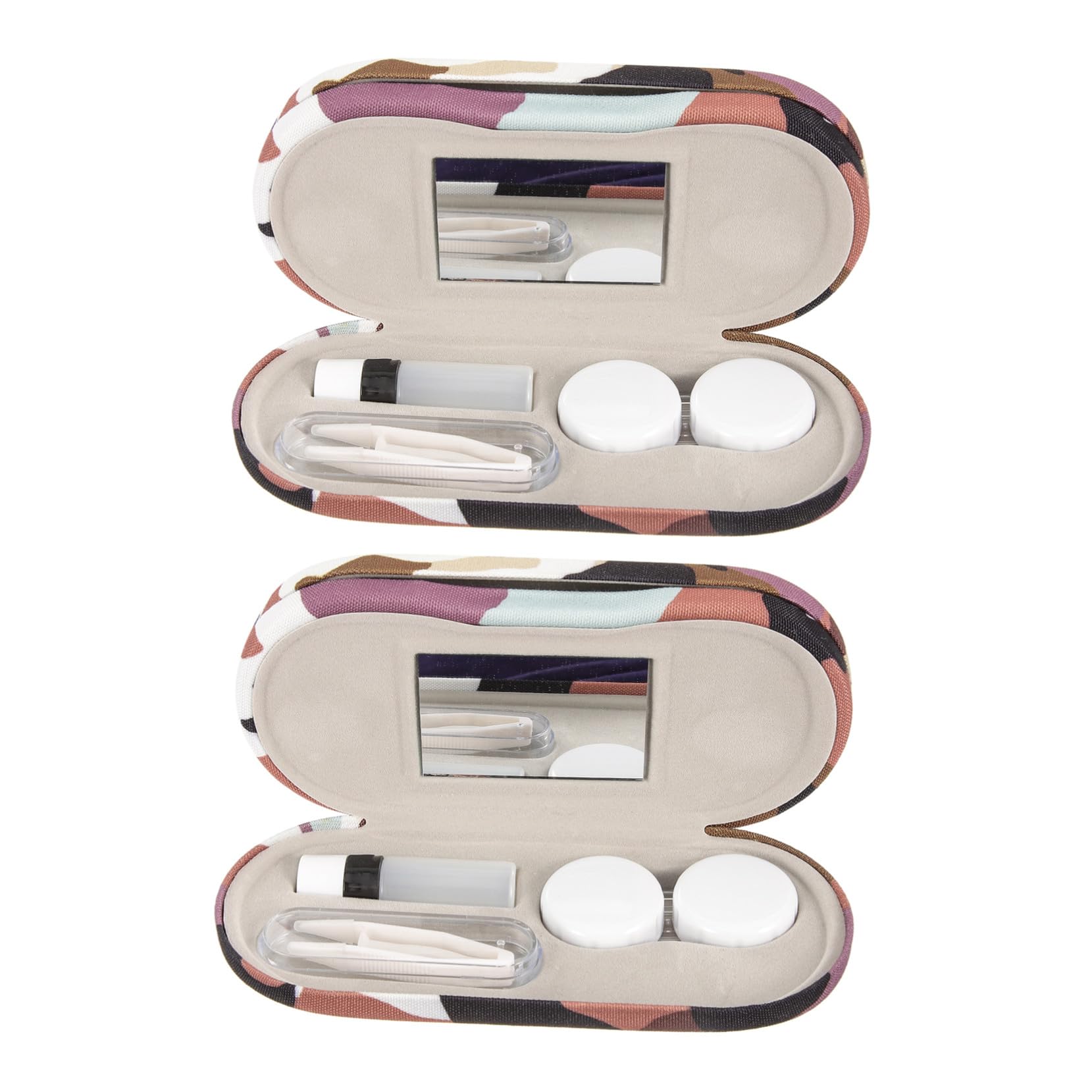 2juegos Estuche para Gafas de Doble con Organizador para Dos Caja Protectora de Transparente para Gafas de Sol y Lectura para Viajes y Almacenamiento