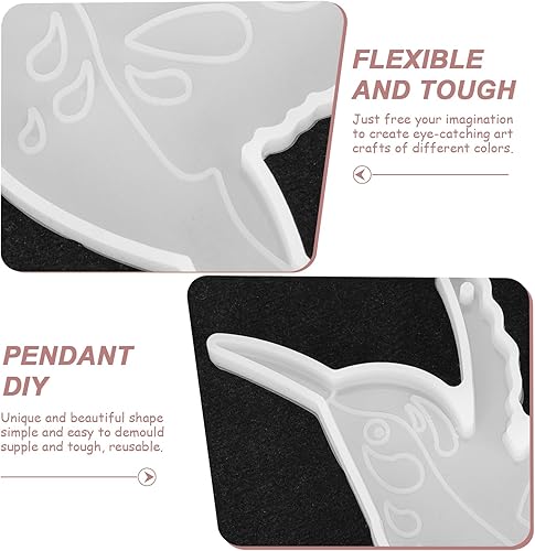 Miniatura 6 de EXCEART Molde de silicona para colibríes, resina epoxi, llavero de resina, moldes de fundición de resina, pastel de pájaros 3D