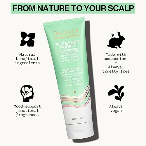 Miniatura 76 de Pacifica Set de champú y acondicionador hidratante de colágeno vegano – Cuidado hidratante del cabello para cabello seco y quebradizo, biotina