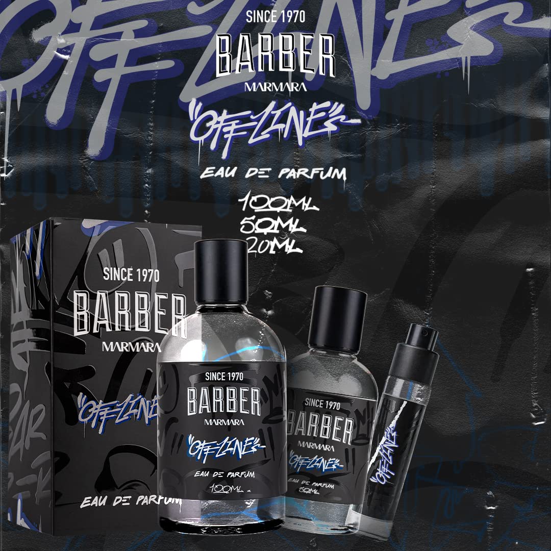 BARBER MARMARA Offline Eau de Parfum Natural Spray Men - Men's Perfume - Men's Perfume - Perfume Men - Intensive Long-Lasting Fragrance - Men's Perfume - Fresh Woody Fragrance (100 ml)
