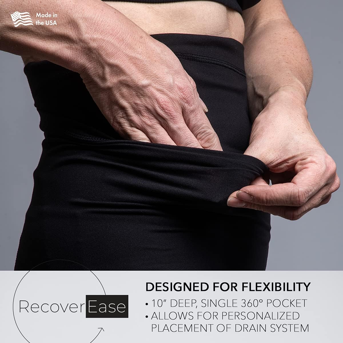 RecoverEase Mastectomy Drain Pouch, Comfortable Drain Holder for Breast Cancer Treatment, Holds Snug to Body Below Mastectomy Bra, Breast Cancer Gift for Women (Regular 10-18) : Health & Household