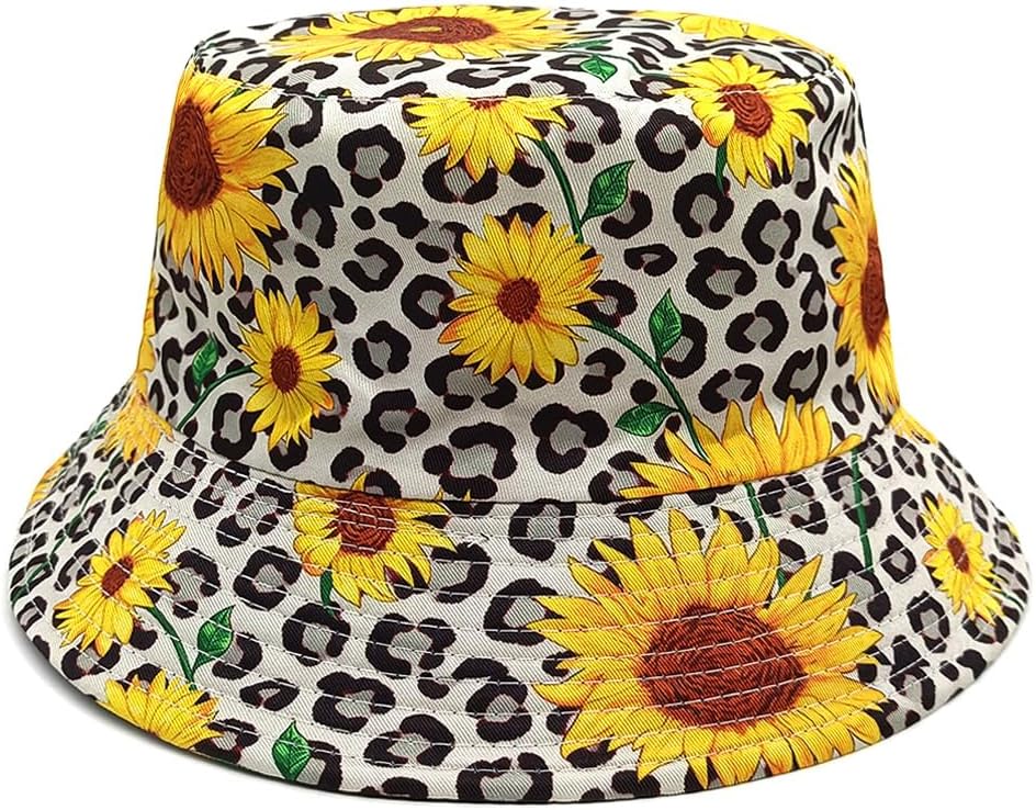 Quanhaigou Bucket Hat for Men Women,Packable Reversible Printed Sun Hats,Fisherman Outdoor Summer Travel Hiking Beach Caps