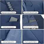 Men's Casual Blazer Slim Fit Suit Jacket for Men Two Button Sports Coats Wedding Prom Party