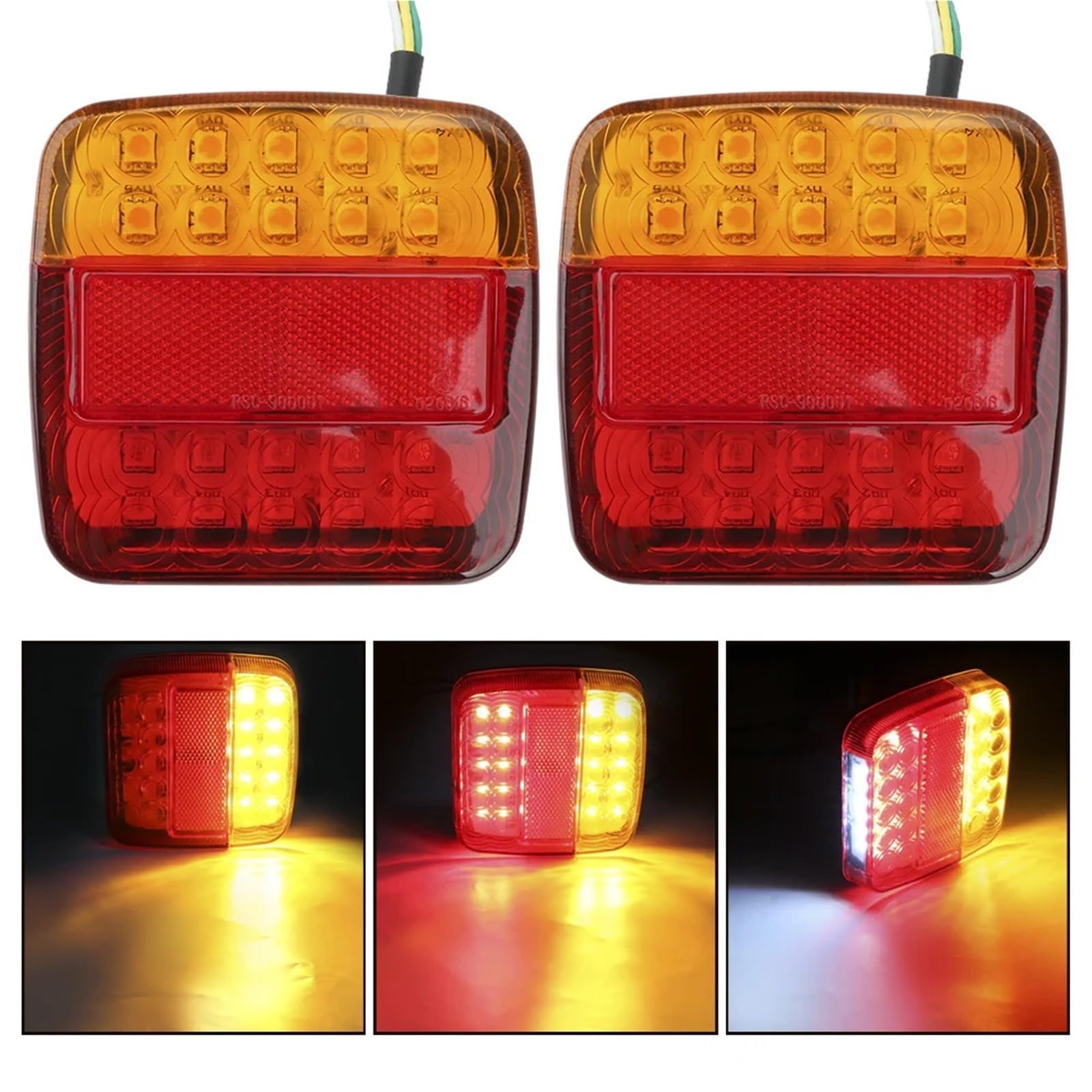 Generico Fanale posteriore da 12 V per indicatore di segnale 26 LED per auto Luce per targa