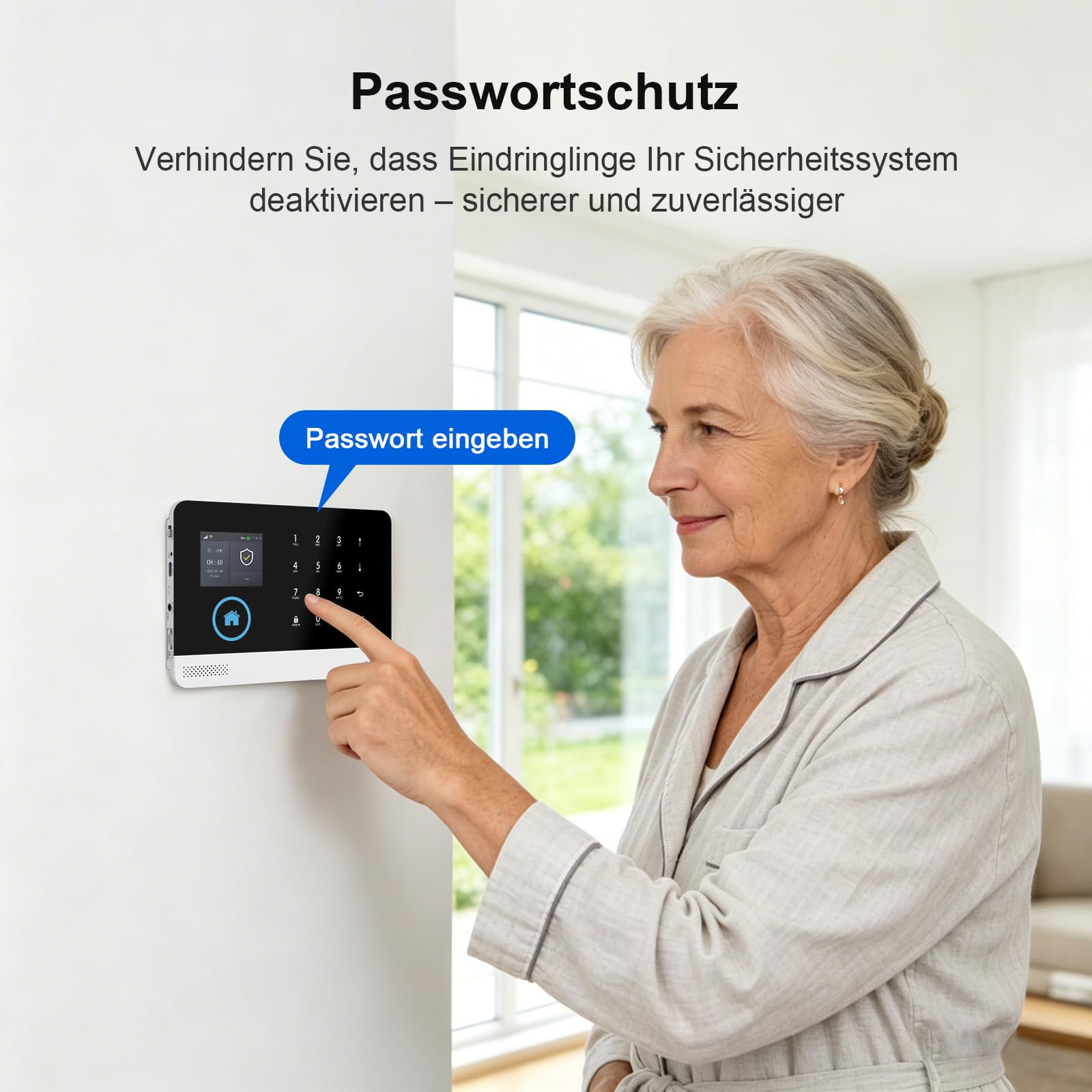 4G/WLAN Alarmanlage Haus mit Außenkamera, Sicherheitssystem für Haus mit Sirene, PIR-Bewegungsmeldern, Fenster-/Türsensor, Fernbedienungen, Kompatibel mit Google Assistant (25 Stück)
