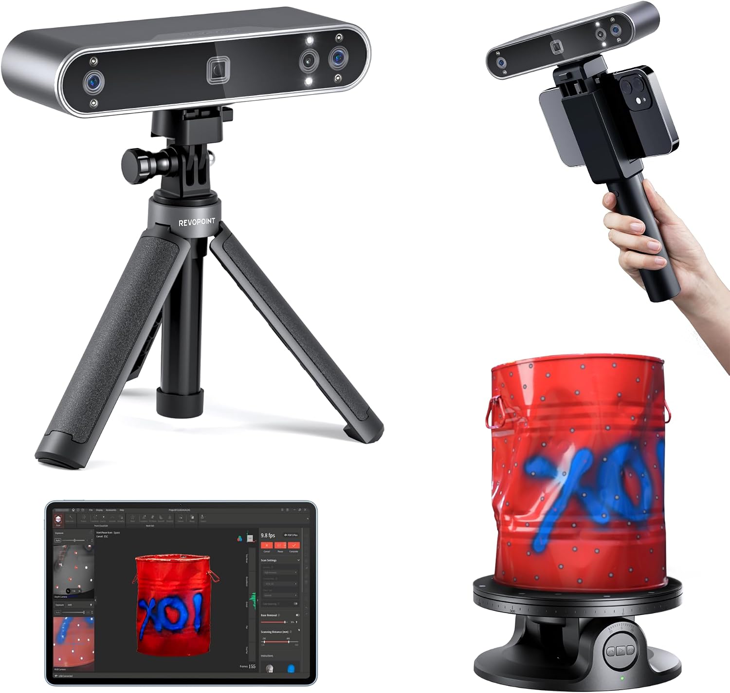 Revopoint POP 3 Plus 3D Scanner 0.04mm High Guinea | Ubuy