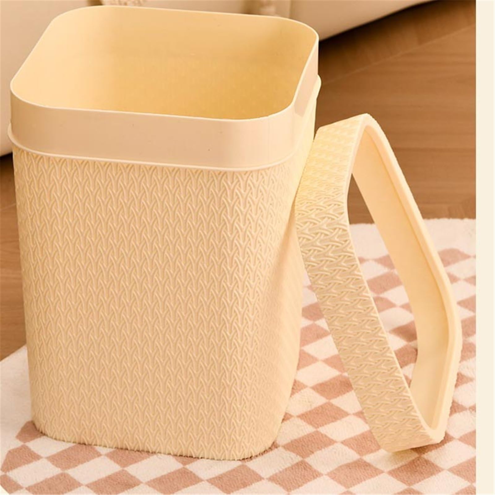 Pattumiera e pattumiera Bagno Interno, WC, Bidone Della Spazzatura per oggiorno(Yellow)