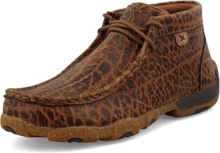 Twisted X Kid's Chukka Driving Moc Boots, Golden Elephant Print, 12 M