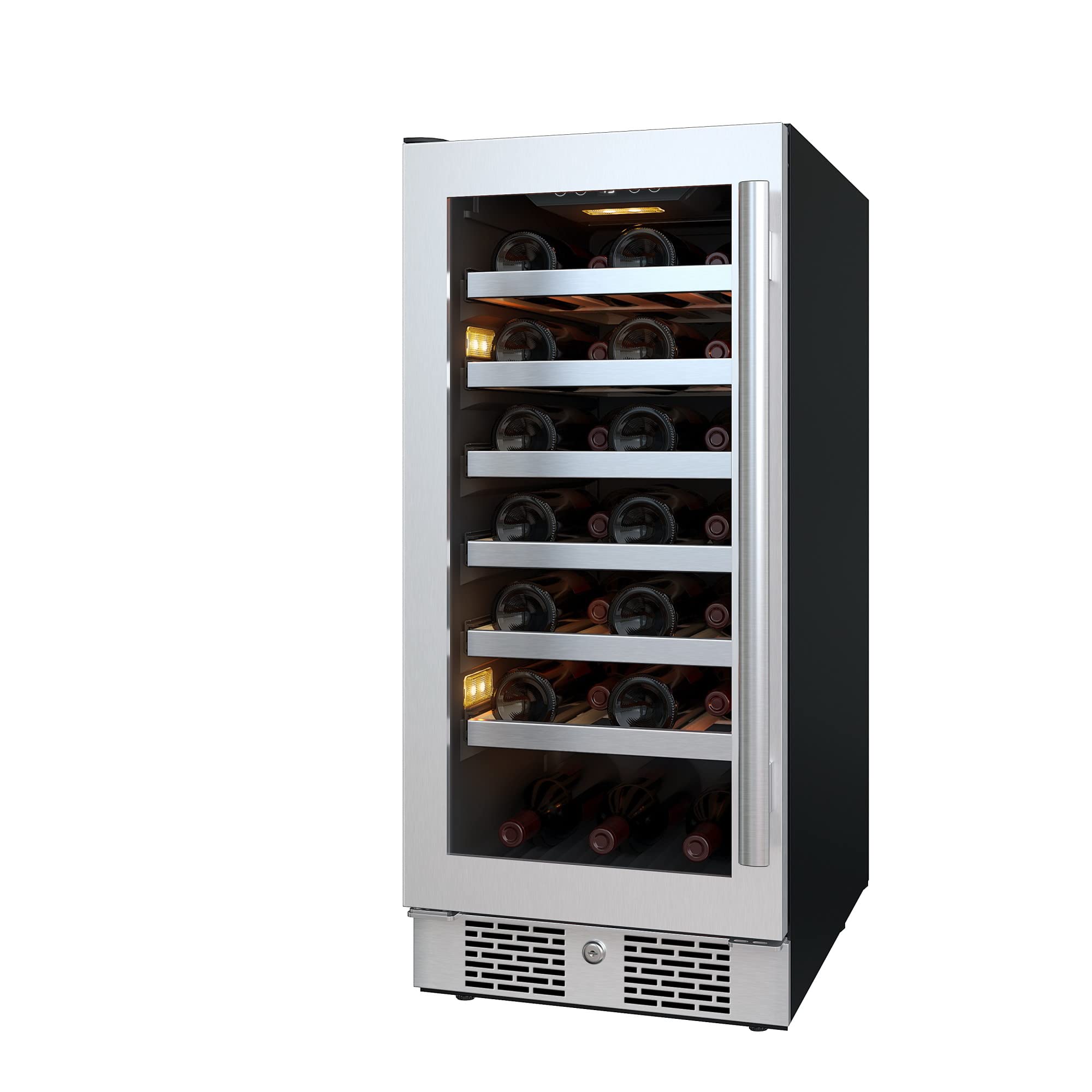 Avallon AWC152SZLH 15 Inch Wide 27 Bottle Capacity Single Zone Wine Cooler with Left Swing Door