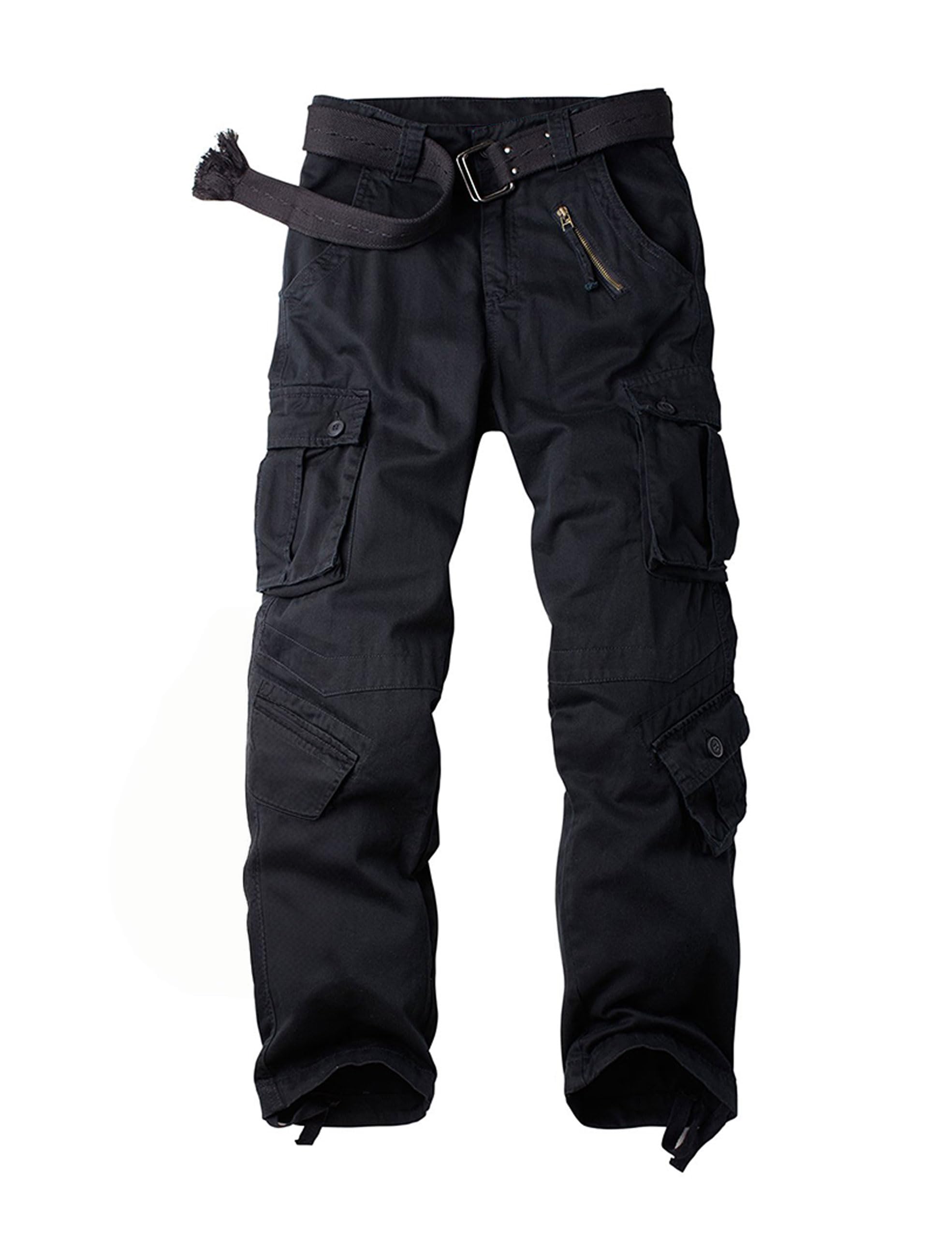 Damen Hosen Cargohose Winter Warm Baumwolle Wanderhose Multi Taschen Outdoorhose Workwear Reißverschluss Armee Militär Relaxed-Fit Trekkinghose