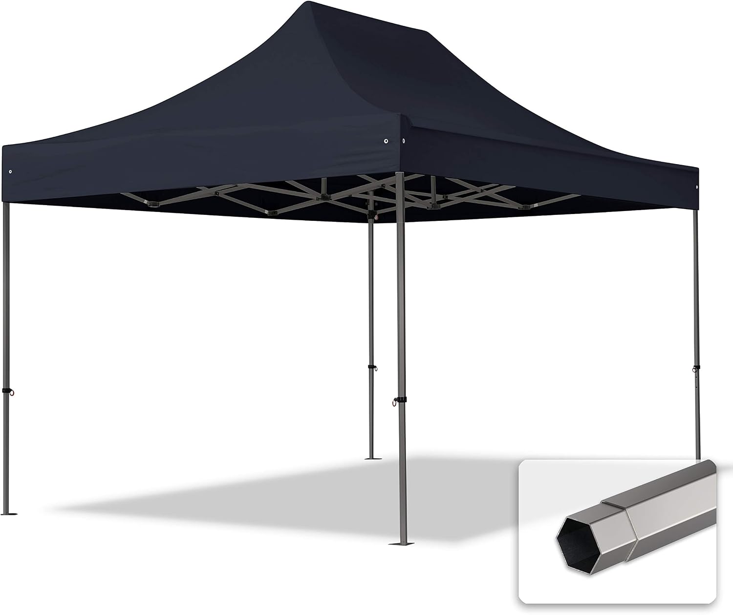 TOOLPORT 10x20 ft PES 750 Pop up Canopy Premium Steel 1.6 in., Red