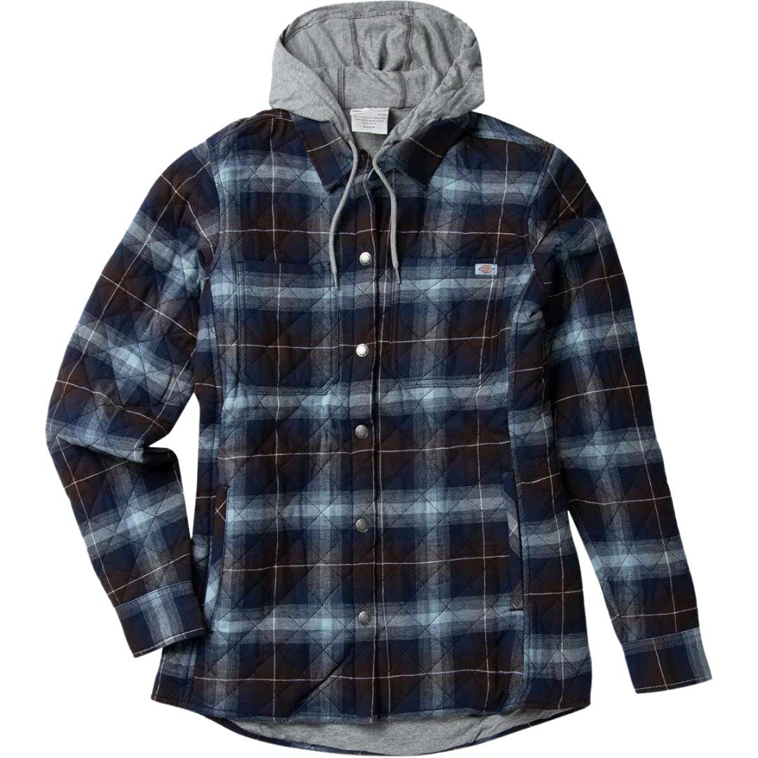 Veste en flanelle chaude à capuche coupe ample pour affronter le froid