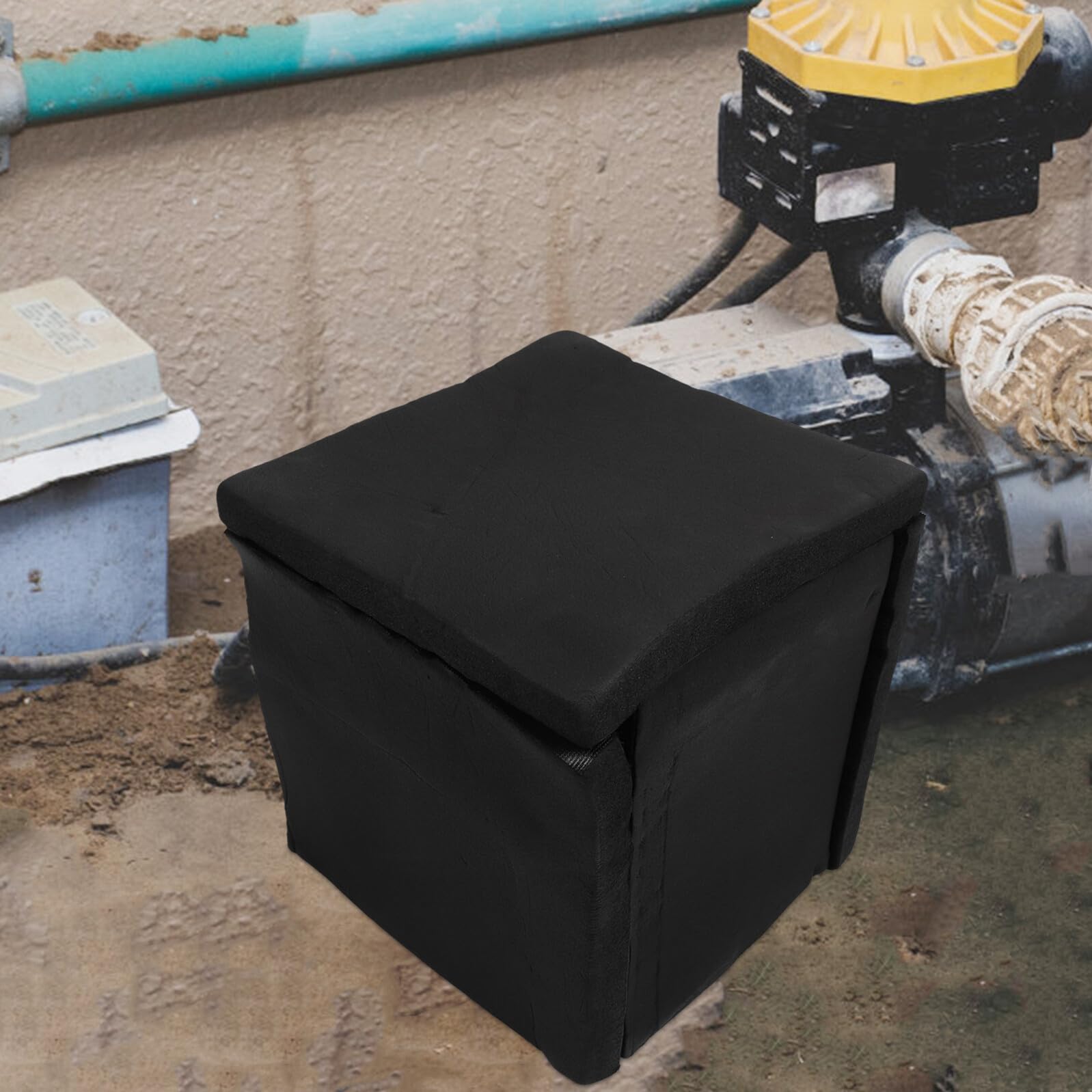 SHINEOFI Caja Insonorizada Industrial para Bombas de Agua y Generadores Pequeños, Escudo Reductor de Ruido de Esponja Negra 25X20X25 CM, Adecuada para Ambientes de Trabajo y Exteriores