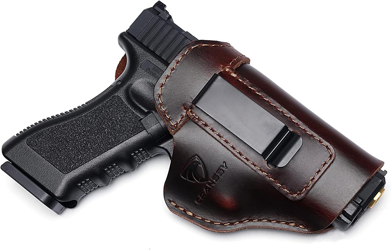 Genuine Leather IWB Holster for Concealed Carry Fits Glock 19 23 43X 48, Taurus G3C G2C, M&P Shield 9mm, P365X Macro and etc