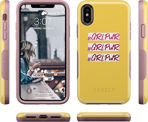 Miniatura 6 de Casely Funda para iPhone XXS  #GRLPWR  Triple amenaza  Diseño protector audaz
